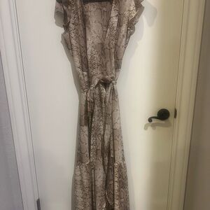 Snake Print Maxi Dress